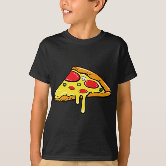 母の父の息子の娘ピザスライスマッチング Tシャツ (正面)