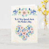 母の特別な叔母の日のカード カード (黄色い花)