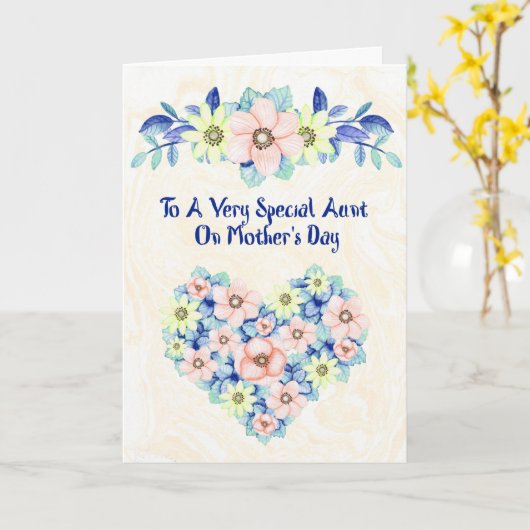 母の特別な叔母の日のカード カード (黄色い花)