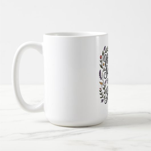 母の犠牲は無言の詩 コーヒーマグカップ (左)