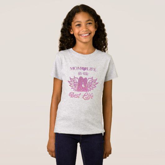 母の生活は最高の生活Tシャツ Tシャツ (正面フル)