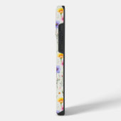 母の生活は生最高の活引用文グリーンワイルドフラワー iPhoneケース (左側面)