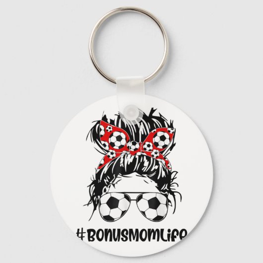 母の生活サッカーボーナスママママザーズ日乱雑なBun Wo キーホルダー (正面)