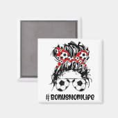 母の生活サッカーボーナスママママザーズ日乱雑なBun Wo マグネット (正面/裏面)