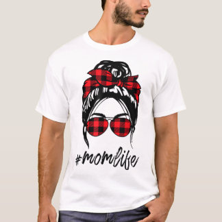 母の生活メッシーバンヘアヒョウのプリドモンライフモス Tシャツ