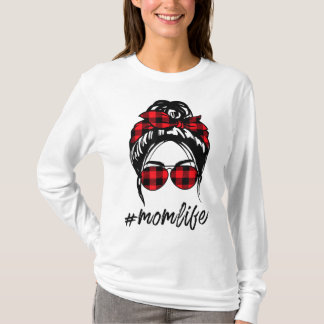 母の生活メッシーバンヘアヒョウのプリドモンライフモス Tシャツ