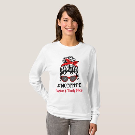母の生活 | Popsiclesと血Marys Tシャツ (正面フル)