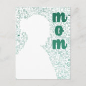 母の白いシルエット ポストカード (正面)