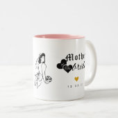 母の瞬間誇りを持った:花嫁の母トゥートーン ツートーンマグカップ (正面右)