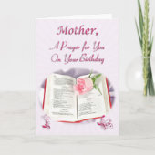 母の祈りの言葉の誕生日 カード (正面)