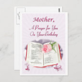 母の祈りの言葉の誕生日 ポストカード (正面/裏面)