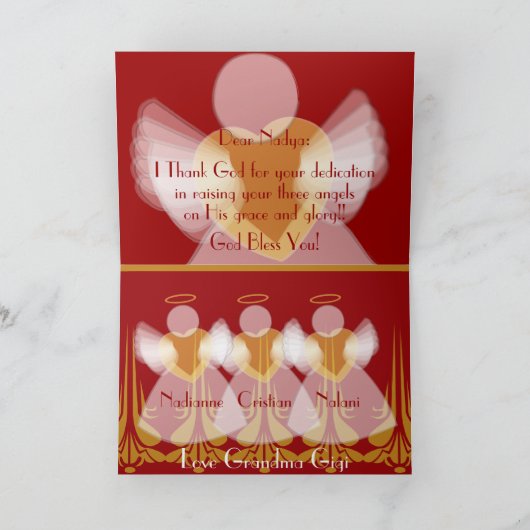 母の私の娘に… -カスタマイズ カード (内部)