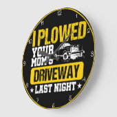 母の私道を耕したユーモアのある» ラージ壁時計 (傾斜)