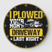 母の私道を耕したユーモアのある» ラージ壁時計 (正面)