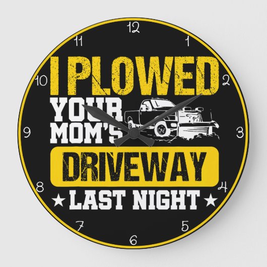母の私道を耕したユーモアのある» ラージ壁時計 (正面)