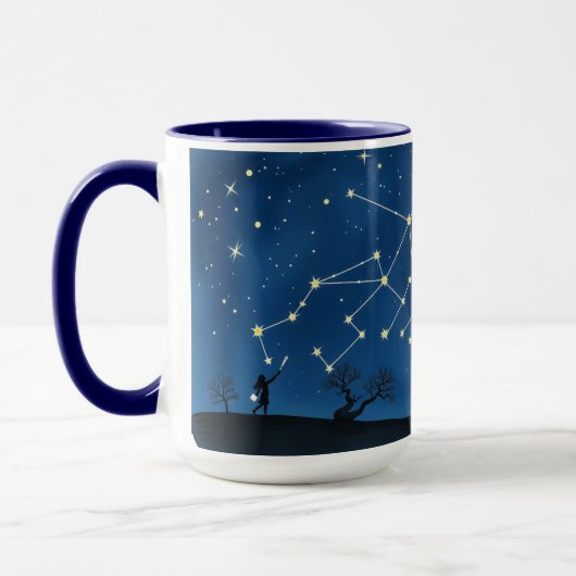 母の笑い線星座マップ マグカップ (左)