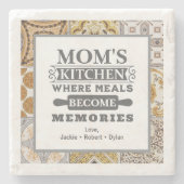 母の素朴食事が思い出のキッチン ストーンコースター (正面)