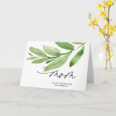 母の結婚式の日に新婦から贈られる緑の花 カード (黄色い花)