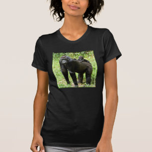 母の背部の幼児低地のゴリラ Tシャツ