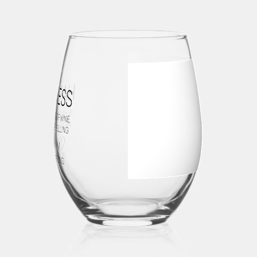 母の脱出 |幸せとは |おもしろい母の日 ステムなしワイングラス (左)