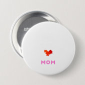 母の自閉症の意識の日オカッコいいウの母 缶バッジ (正面&裏面)