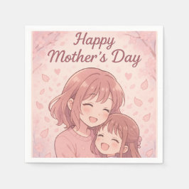 母の色お気に入りの母の日カード スタンダードカクテルナプキン