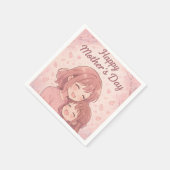 母の色お気に入りの母の日カード スタンダードカクテルナプキン (角)