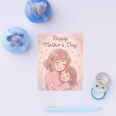 母の色お気に入りの母の日カード チラシ (シングル)