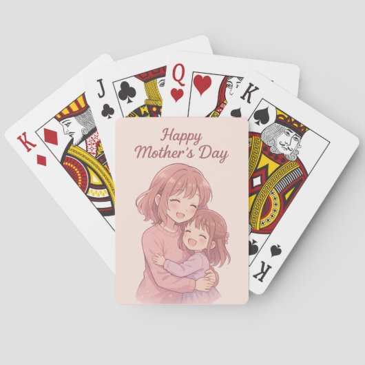 母の色お気に入りの母の日カード トランプ (裏面)
