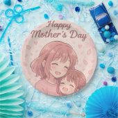 母の色お気に入りの母の日カード ペーパープレート (パーティー)