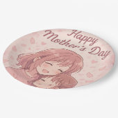母の色お気に入りの母の日カード ペーパープレート (アングル)