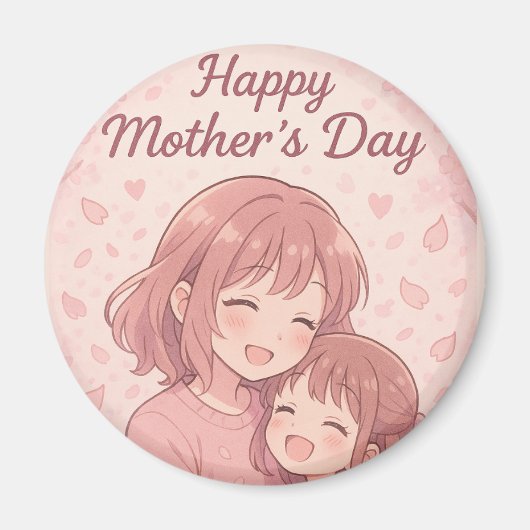 母の色お気に入りの母の日カード マグネット (正面)