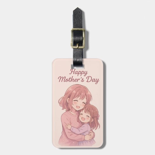 母の色お気に入りの母の日カード ラゲッジタグ (正面縦)