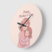 母の色お気に入りの母の日カード ラージ壁時計 (傾斜)