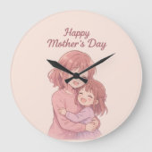母の色お気に入りの母の日カード ラージ壁時計 (正面)