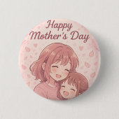 母の色お気に入りの母の日カード 缶バッジ (正面)