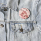 母の色お気に入りの母の日カード 缶バッジ (インサイチュ)