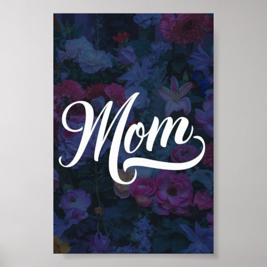 母の花の暗い母の日ポスター ポスター (正面)