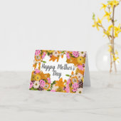 母の花園 カラフルな花の絵 カード (黄色い花)