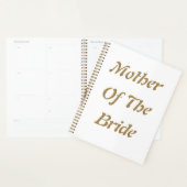 母の花嫁の結婚式の贈り物の好意金ゴールドホワイト プランナー手帳 (ディスプレー)