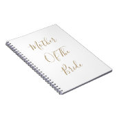 母の花嫁の金ゴールドホワイトウェディングギフトのお願い ノートブック (右側)