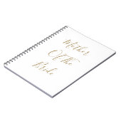 母の花嫁の金ゴールドホワイトウェディングギフトのお願い ノートブック (左側)