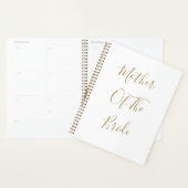 母の花嫁の金ゴールドホワイトウェディングギフトのお願い プランナー手帳 (ディスプレー)