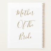 母の花嫁の金ゴールドホワイトウェディングギフトのお願い プランナー手帳 (裏面)