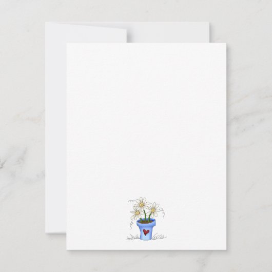 母の花 · 青い花瓶 招待状 (裏面)
