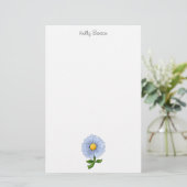 母の花 · 青い花 便箋 (スタンド正面)