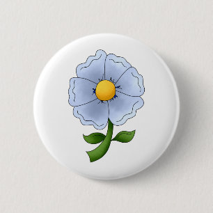 母の花 · 青い花 缶バッジ