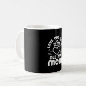 母の芸術は私の母すべてであなたを愛している コーヒーマグカップ (正面左)