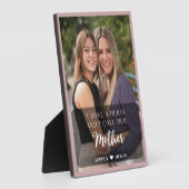 母の英雄 彼女を称える写真記念品 フォトプラーク (側面)