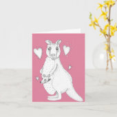 母の親カンガルー カード (黄色い花)